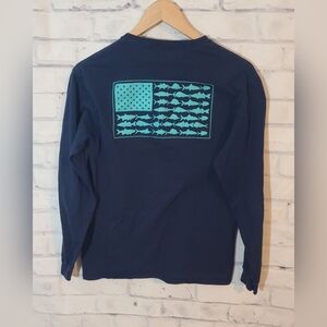 Columbia PFG Fish Flag Graphic Long Sleeve Shirt Small